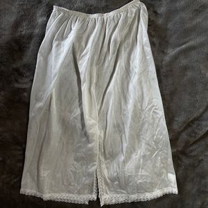 Vintage Debonaire Satin Half slip with double slits. Made in Canada. Size L